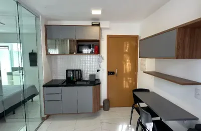 Apartamento a venda no smart farol da barra quarto e sala mobiliado