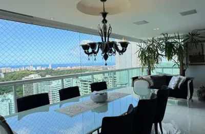 Apartamento a venda no diamond itaigara com 3 suites mobiliado
