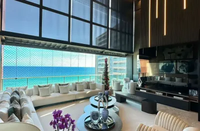Cobertura a venda em jaguaribe no d azur com 4 suites piscina e área gourmet de alto luxo