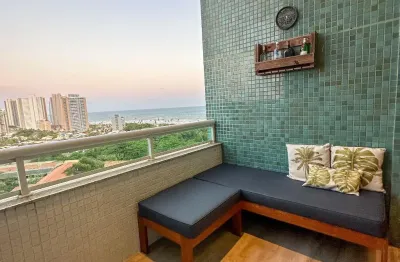 Apartamento a venda no collina reale em patamares com 1 quarto vista mar