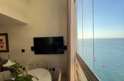 Apartamento a venda no victoria loft 1 quarto mobiliado e vista mar na vitoria