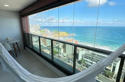 Apartamento a venda na barra 535 com 1 quarto mobiliado e vista mar