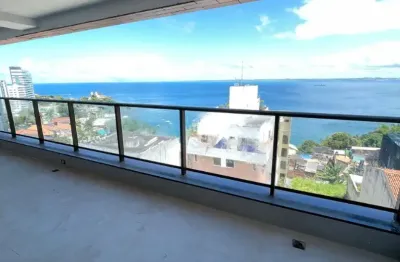 Apartamento a venda na ladeira da barra com 3 suites vista mar na mansão carybé