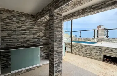 Cobertura a venda no costa azul com 4 suites piscina área gourmet e vista mar