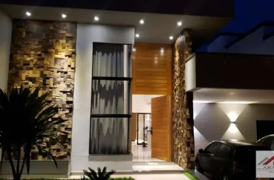 Excelente casa a venda em condomínio, paulinia/sp, 3 dorms., 3 suítes, sendo 1 master, cozinha com móveis planejados e marmore.