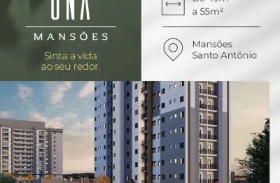 Breve lançamento una mansões, apartamentos de 49m2 até 55m2, 2 dormitórios, 0 ou 1 suíte, cozinha americana, varanda, localização privilegiada