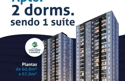 Lançamento ibiza condomínio, apartamentos de 60,8m2 a 67,6m2, 2 dormitórios sendo 1 suíte, varanda gourmet, cozinha americana, área e lazer completa