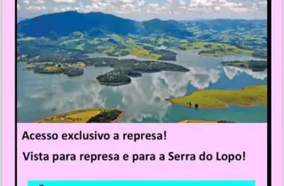 Terreno plano 5450m2 pé na agua fundos e entrada pela estrada municipal