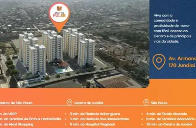 Apartamento à venda em jundiaí-sp, no engordadouro com 2 quartos, sala, banheiro e vaga de garagem!