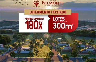 Lançamento jardim belmonte, terrenos a partir de 300m2, área de lazer completa, ótima localização