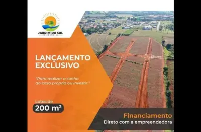 Lançamento loteamento jardim do sol, terrenos de 200m2, lotes residenciais e comerciais, ótima localização