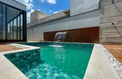 Casa de alto padrão em condomínio à venda em nova odessa-sp, zpr 2, com 3 suítes, 4 banheiros e 4 vagas de garagem.