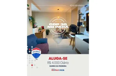 Cop30 - apto mobiliado com 2 quartos sendo 1 suíte, 2 banheiros, sala de estar e jantar com sacada no ed. torres dumont - 64m2 - 4 mil