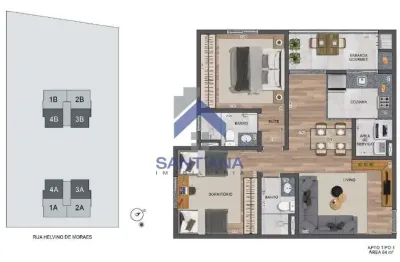 Apartamento com 2 quartos à venda na avenida helvino moraes, --, vila são josé, taubaté