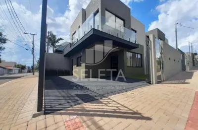 Excelente sobrado  novo  à venda, bairro canadá, cascavel - pr - r  670.000,00.