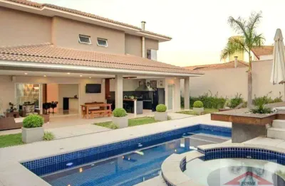 Casa mobiliada 540m² para venda - condomínio terras de são carlos - jundiaí/sp