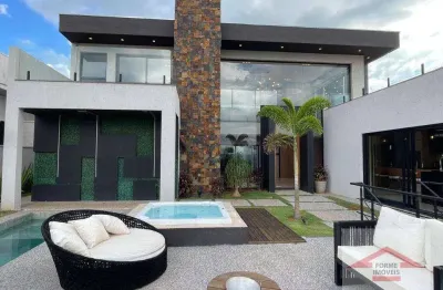 Casa/sobrado de alto padrão com 4 suítes à venda, 515 m² por r$ 5.950.000 condomínio fazenda serrazul ii - mina em itupeva/sp