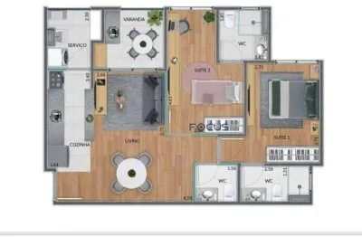 Apartamento com 2 dormitórios à venda, 72 m² por r$ 700.000,00 - parque da represa - jundiaí/sp