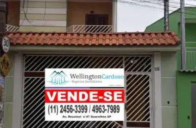 Sobrado com 3 dormitórios à venda, 140 m² por r$ 600.000 - jardim pinhal - guarulhos/sp
