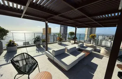 Corredor da vitoria, apartamento studio para venda, 25,3m2,       porteira fechada, vista mar,  salvador/ba.