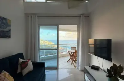 Ondina, apartamento de cobertura para venda, 01 quarto, mobiliada, frente ao mar, 90m2, salvador/ba.