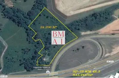 Área para venda as margens da sp 75 ( rod. santos dumont), localizado na cidade de salto / sp.   área total de 24.200,00
