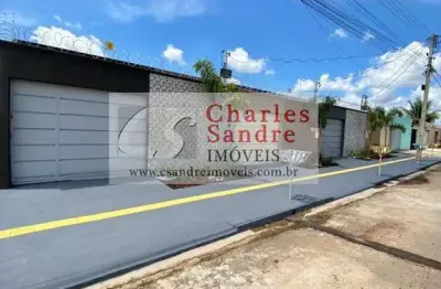 Casa para venda em aparecida de goiânia, jardim dos girassóis, 3 dormitórios, 1 suíte, 2 banheiros, 2 vagas