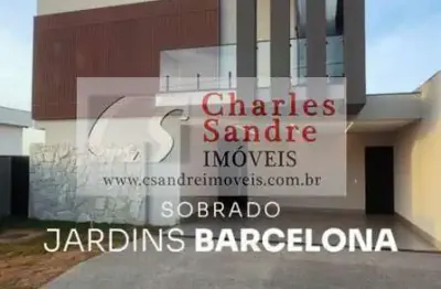 Casa em condomínio para venda em senador canedo, jardins barcelona, 4 dormitórios, 4 suítes, 5 banheiros, 4 vagas