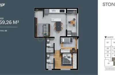 Apartamento à venda na Rua João Bonat, 227, Novo Mundo, Curitiba