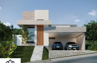 Casa de 3 suites (1 master), piscina aquecida, espaço gourmet com lareira e 4 vagas cobertas