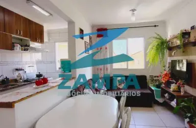 Apartamento de 2 quartos, cozinha e banheiro planejados, sala 2 ambientes e 1 vaga coberta
