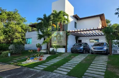 Casa em condomínio para venda em camaçari, vila de abrantes (abrantes), 4 dormitórios, 3 suítes, 6 banheiros, 4 vagas