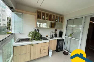 Excelente apartamento com varanda, 2 quartos e 2 vagas no oásis resort.