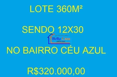 Terreno à venda na rua ana de alvarenga campos, céu azul, belo horizonte por r$ 320.000