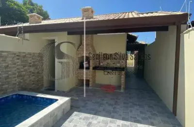 Casa na praia para venda em itanhaém, gaivotas, 2 dormitórios, 1 suíte, 3 banheiros, 1 vaga