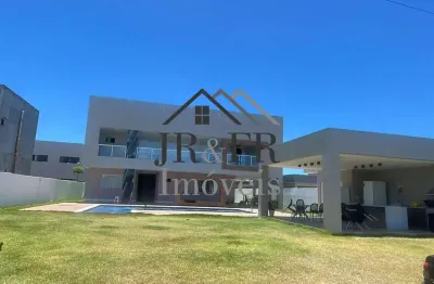 Linda casa porteira fechada 5 suítes nova, jacuípe country, camaçari - ba