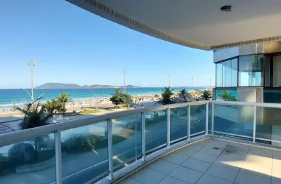 R$ 1.900.000,00 apartamento luxuoso à venda, de frente para praia do forte , 4 suítes ,cabo frio, r