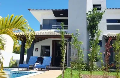 Casa de luxo em condomínio à venda em Camaçari-BA, Vila de Abrantes: 4 quartos, 4 suítes, 2 salas, 2 banheiros, 3 vagas, 290m².