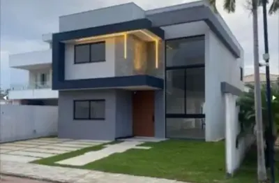 Venda de Casa em Condomínio de Luxo em Buraquinho, Lauro de Freitas-BA: 4 quartos, 4 suítes, 2 salas, 1 banheiro, 2 vagas, 295m².