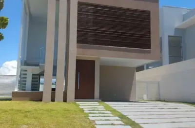 Imperdível: Casa de luxo em condomínio Alphaville (Abrantes), Camaçari-BA - 5 quartos, 4 suítes, 2 salas, 1 banheiro, 4 vagas, 267m²!