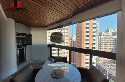 Apartamento com varanda gourmet, 189m²,3 suítes, 3 vagas de garagem