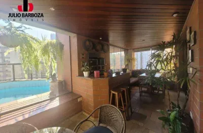 Apartamento com área útil 272, piscina na varanda com lareira, 4 dormitórios, sendo 3 suítes, varanda com piscina, e 3 vagas de garagem, no morumbi