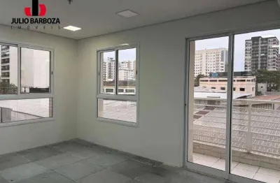 Sala comercial em moema, 1 quadra do metrô, com 1 vaga de garagem