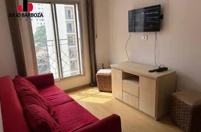 Apartamento mobiliado em moema pássaros, com 1 dormitório, e 1 vaga de garagem