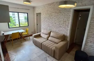 V.n.c locação 1:dorm 30m2 ,mobiliado com garagem ,piscina , local nobre entre afonso brás e hélio pelegrino sp