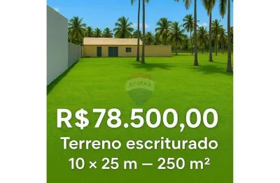 Terreno 250m² no loteamento parque são jorge – mosqueiro, aracaju/se