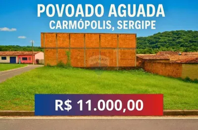 Terreno de esquina | 160m² | povoado aguada – carmópolis/se