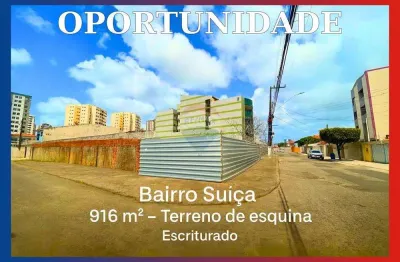 Terreno de esquina 916m² | rua arquibaldo mendonça – bairro suíça, aracaju/se – r$ 795.000