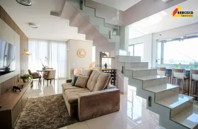 Apartamento cobertura à venda, 3 quartos, 1 suíte, 4 vagas, sidil - divinópolis/mg