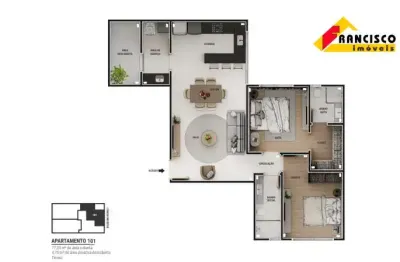 Apartamento com área privativa à venda, 2 quartos, 1 suíte, 1 vaga, sidil - divinópolis/mg